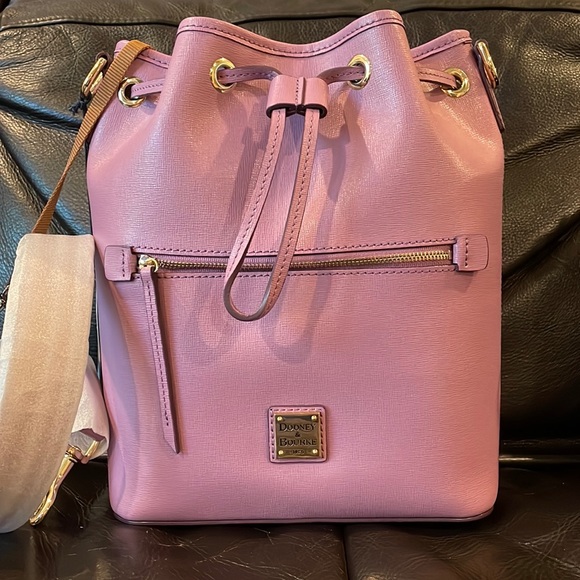 Dooney & Bourke Bags Nwt Dooney Bourke Saffiano Drawstring Rare Lavender Color Poshmark